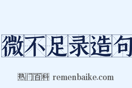 微不足录造句是什么意思的图片